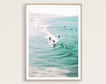 Ocean Surf Print: Beach Wall Decor, Surfing Poster, Surfer Wall Art Printable