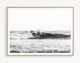 Surf Print Ocean Poster Surf Wall Art Surfboard Print Black and White Ocean Print Surfer Print Surf Decor Coastal Print Ocean Wall Art