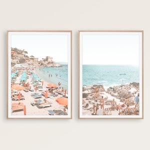 Amalfi Strand Poster Meer Druckbares Strand Wandkunst Set von 2 Drucke für Schlafzimmer Set Druck Strand Dekor Küsten Druck Set von 2 Wanddrucken