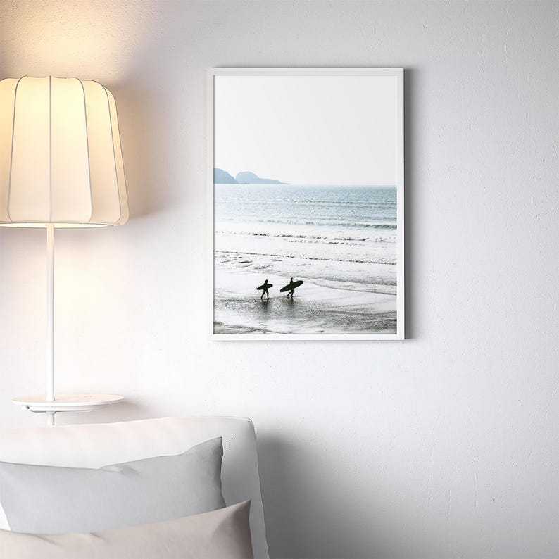 Surfer Print: Surfboard Wall Art, Beach Wall Decor, Surf Poster, Ocean Printable image 4