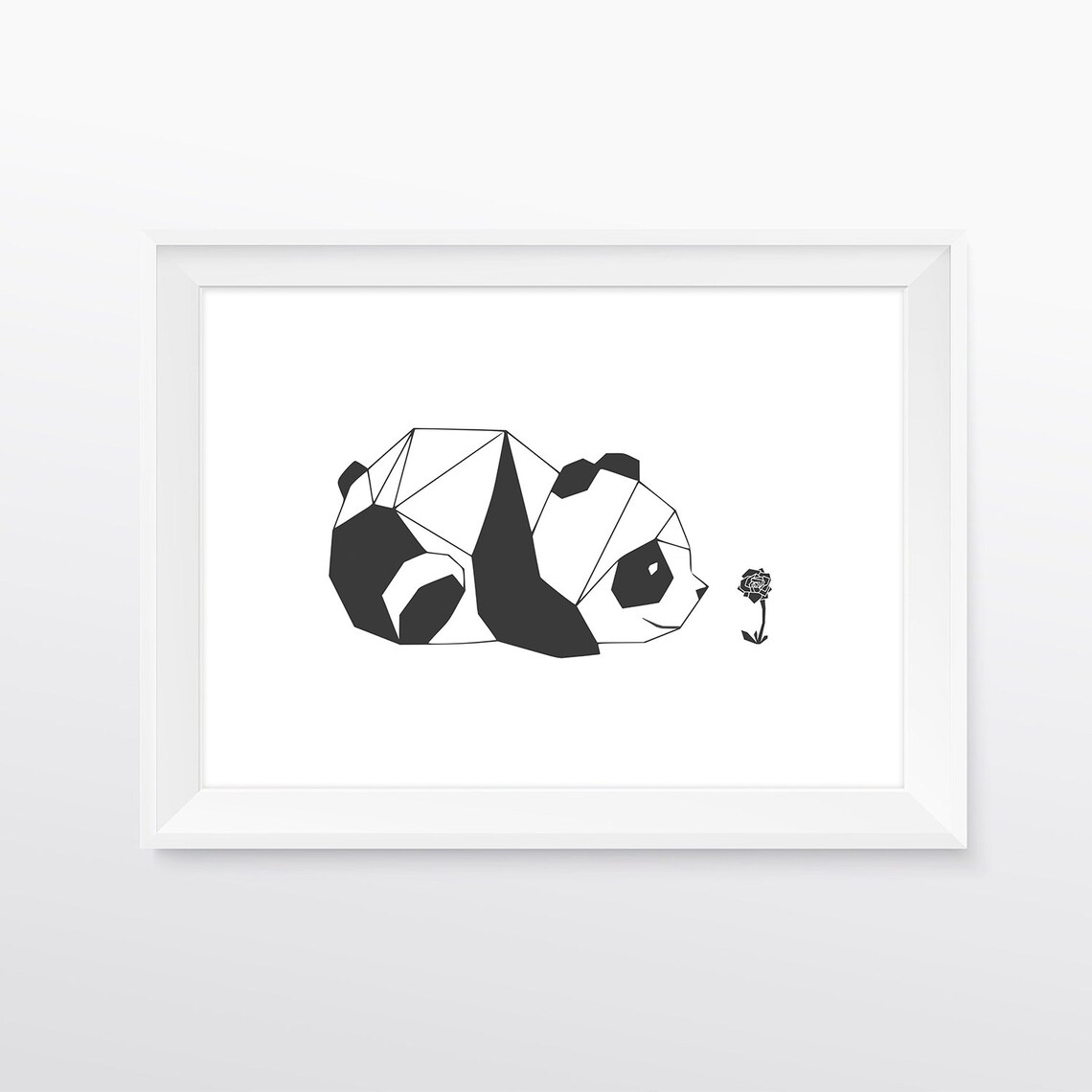 Panda Print Panda Bear Print Panda Art Geometric Animal Print - Etsy