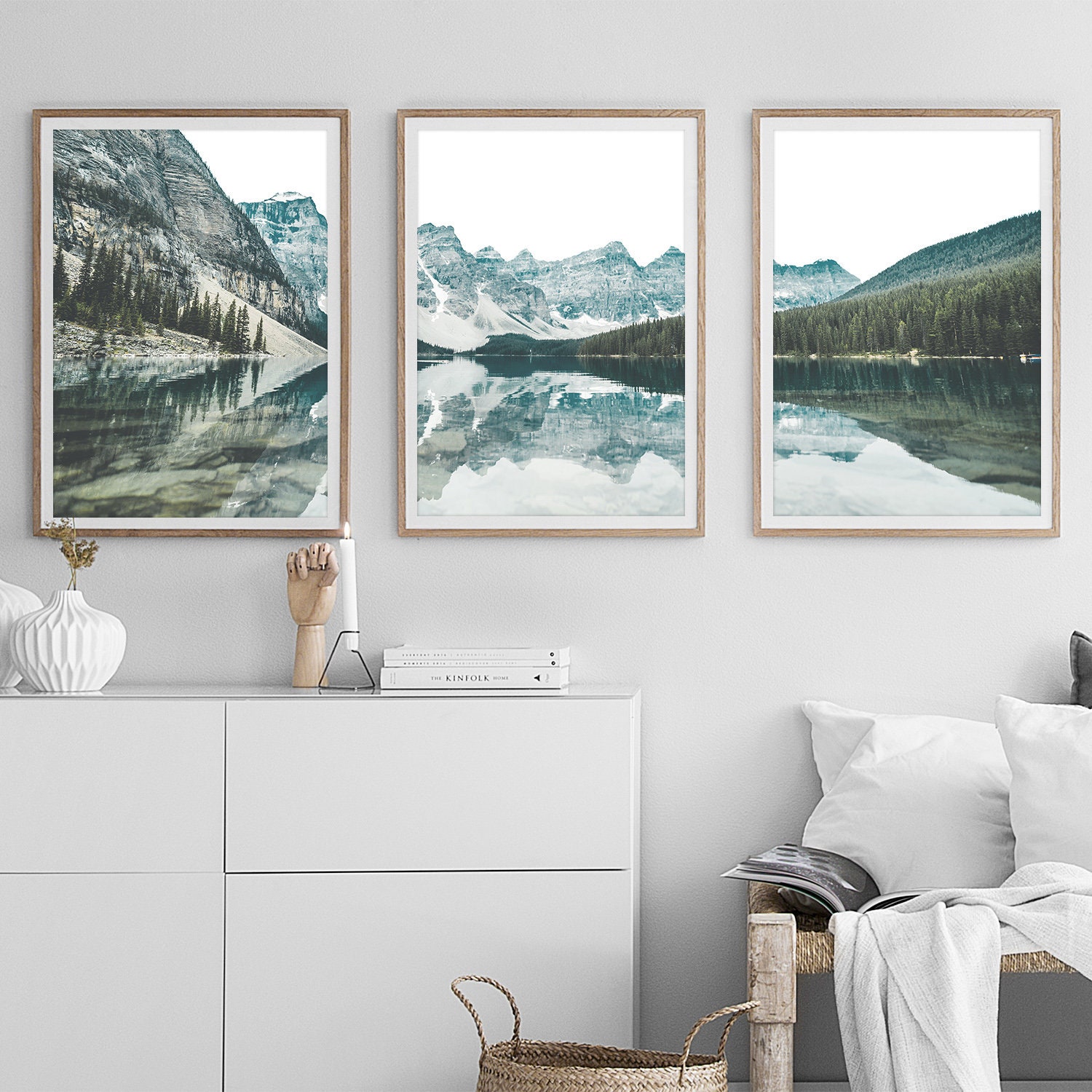 Nature Print Set of 3 Wall Art Landscape Print Set of 3 Etsy