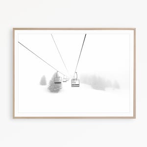 Ski Print Mountain Wall Art Scandinavian Decor Minimalist Print Art Printable Ski Photography Snowboard Poster Nordic Wall Decor Ski Art