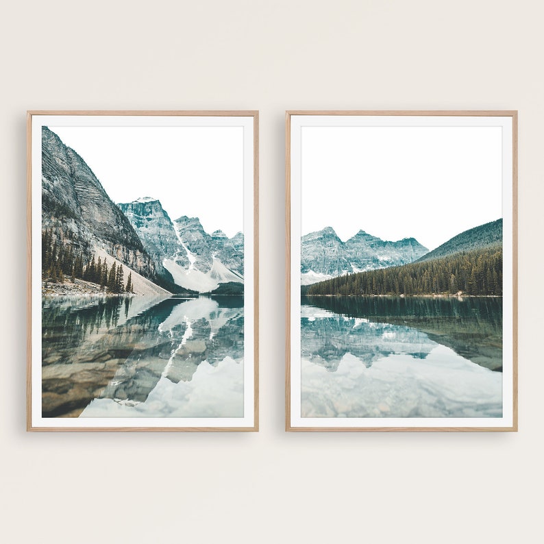 Landscape Print Set of 2 Large Wall Art 2 Piece Print Nature Etsy