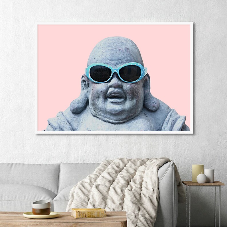 Laughing Buddha Wall Art Meditation Art Print Pop Art Print Etsy