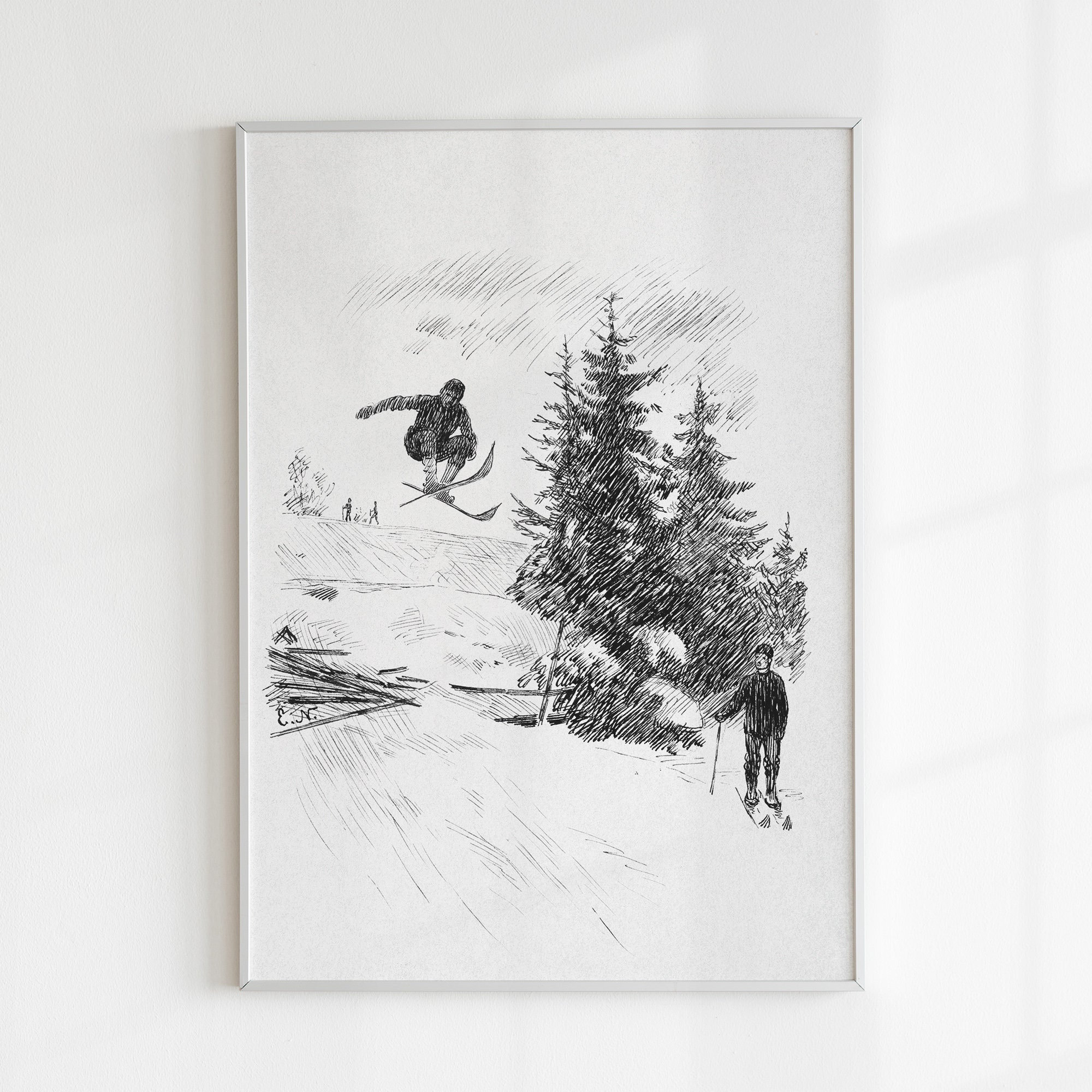 Ski Art Gallery Wall Etsy