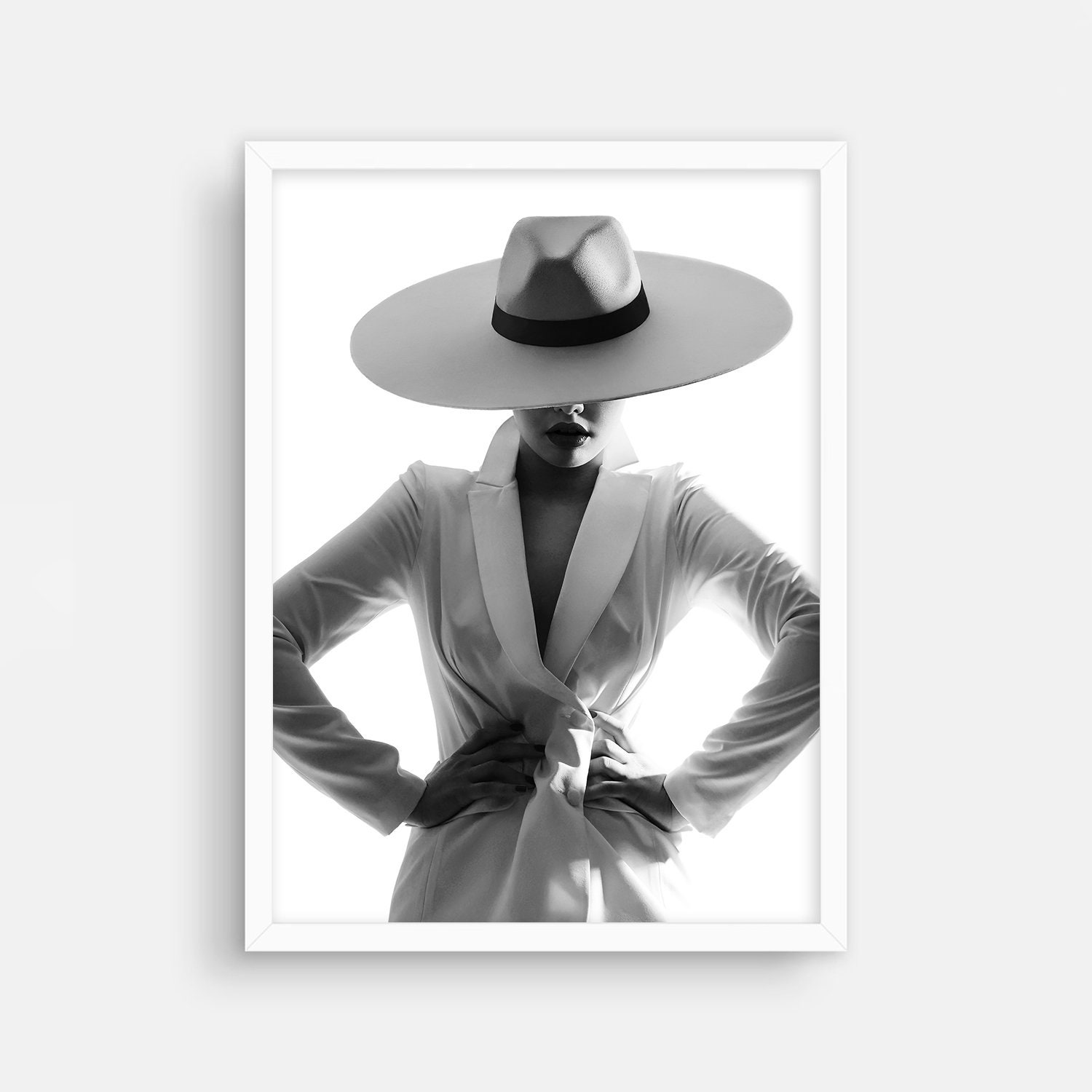 Fashion Wall Art Fashion Print Black and White Photo Salon Etsy