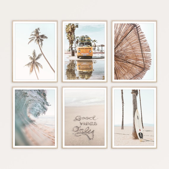 Set of 6 Beach Prints Coastal Printable Art Neutral Prints | Etsy