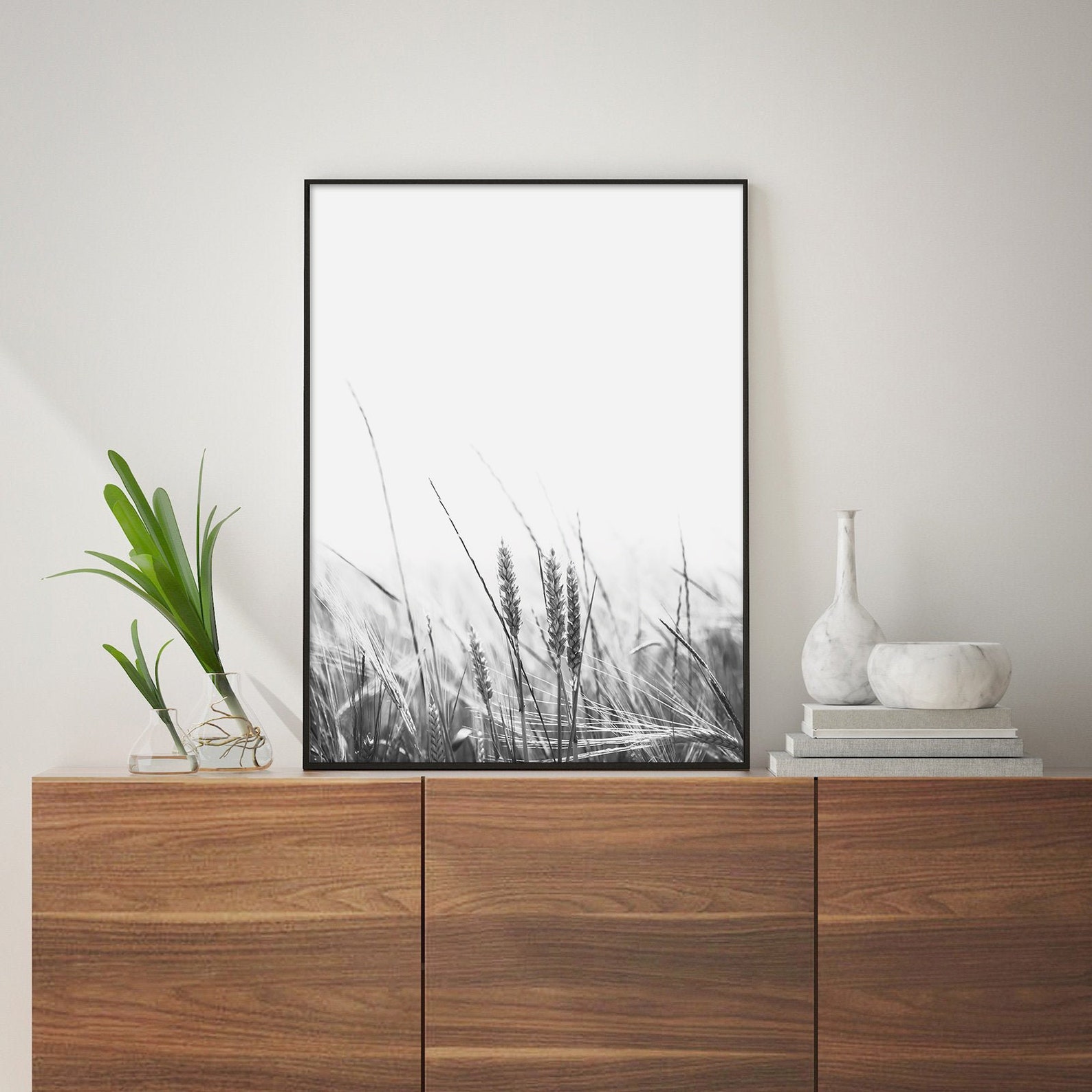 Wheat Print Farm Art Modern Farmhouse Poster Nordic Decor - Etsy