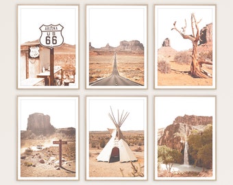 Southwestern Gallery Wall Art Set, Arizona Desert Prints, Southwest Decor, Boho Posters Printable