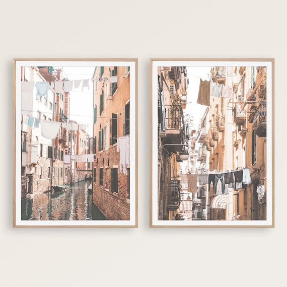 Venice Print, Italy Wall Art, Laundry Room Decor, Laundry Poster, Europe Photography Prints