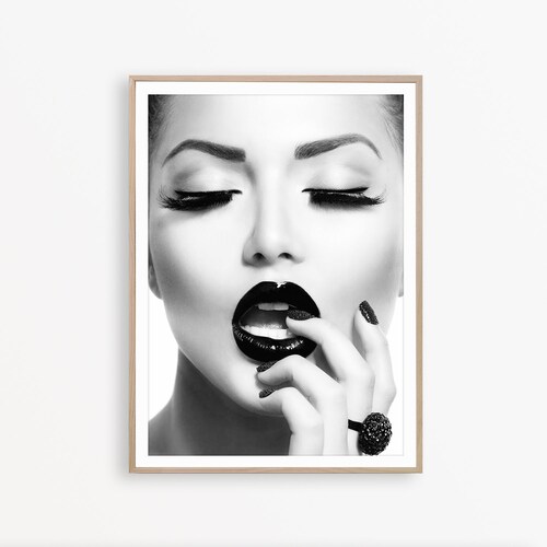 Fashion Wall Art Fashion Print Black and White Photo Salon Etsy UK