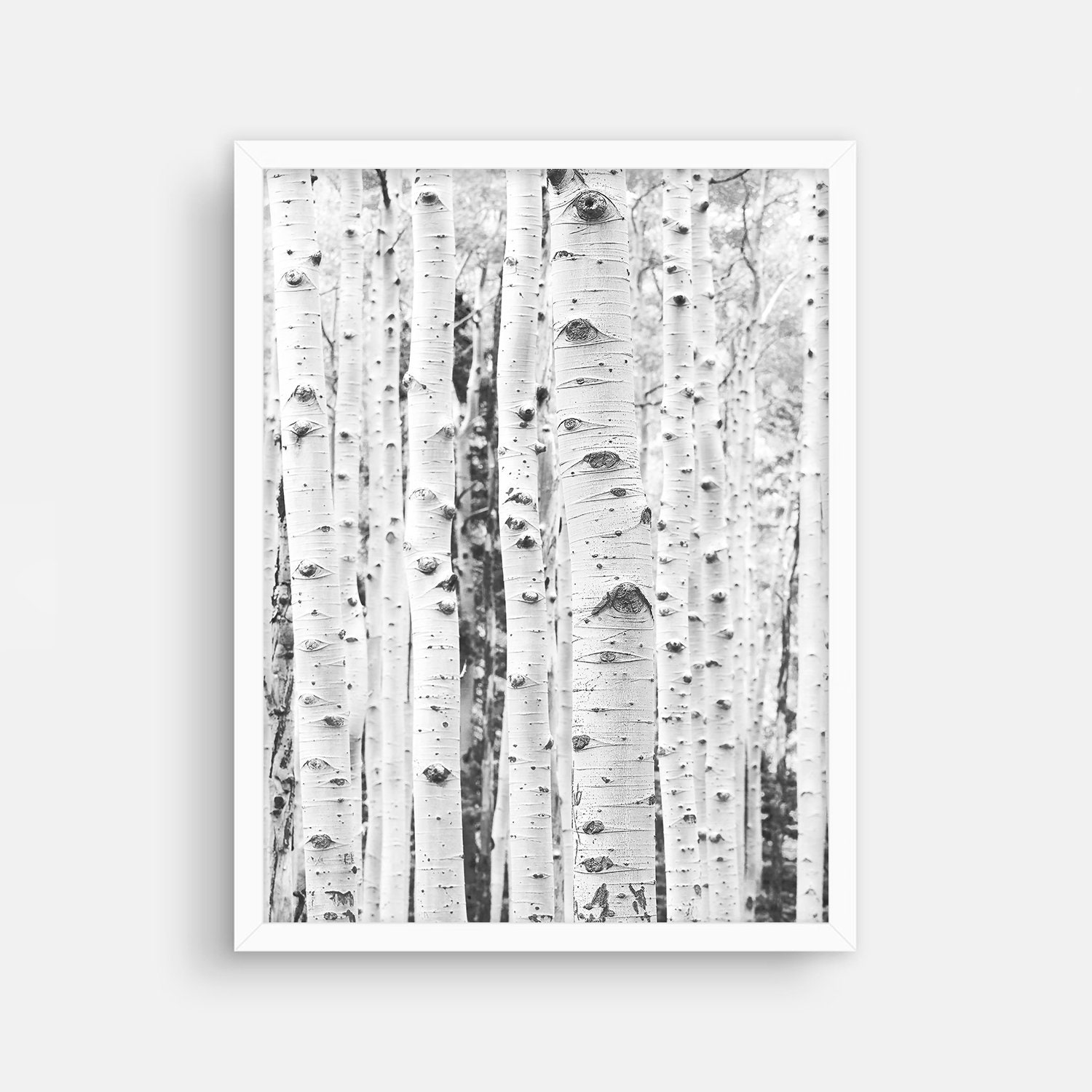 Birch Tree Wall Art Forest Print Scandinavian Wall Art Nordic Etsy