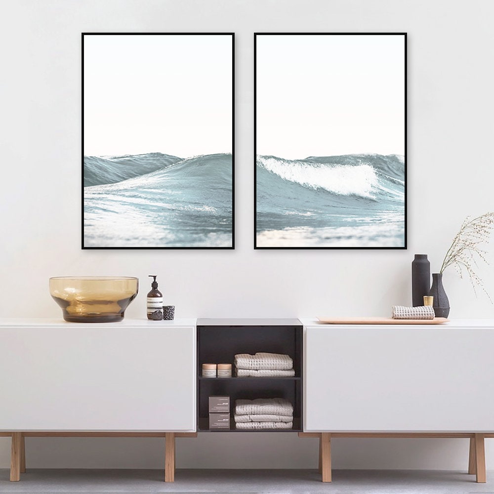 Ocean Print Set of 2 Bedroom Wall Art Beach Decor for Bedroom Etsy