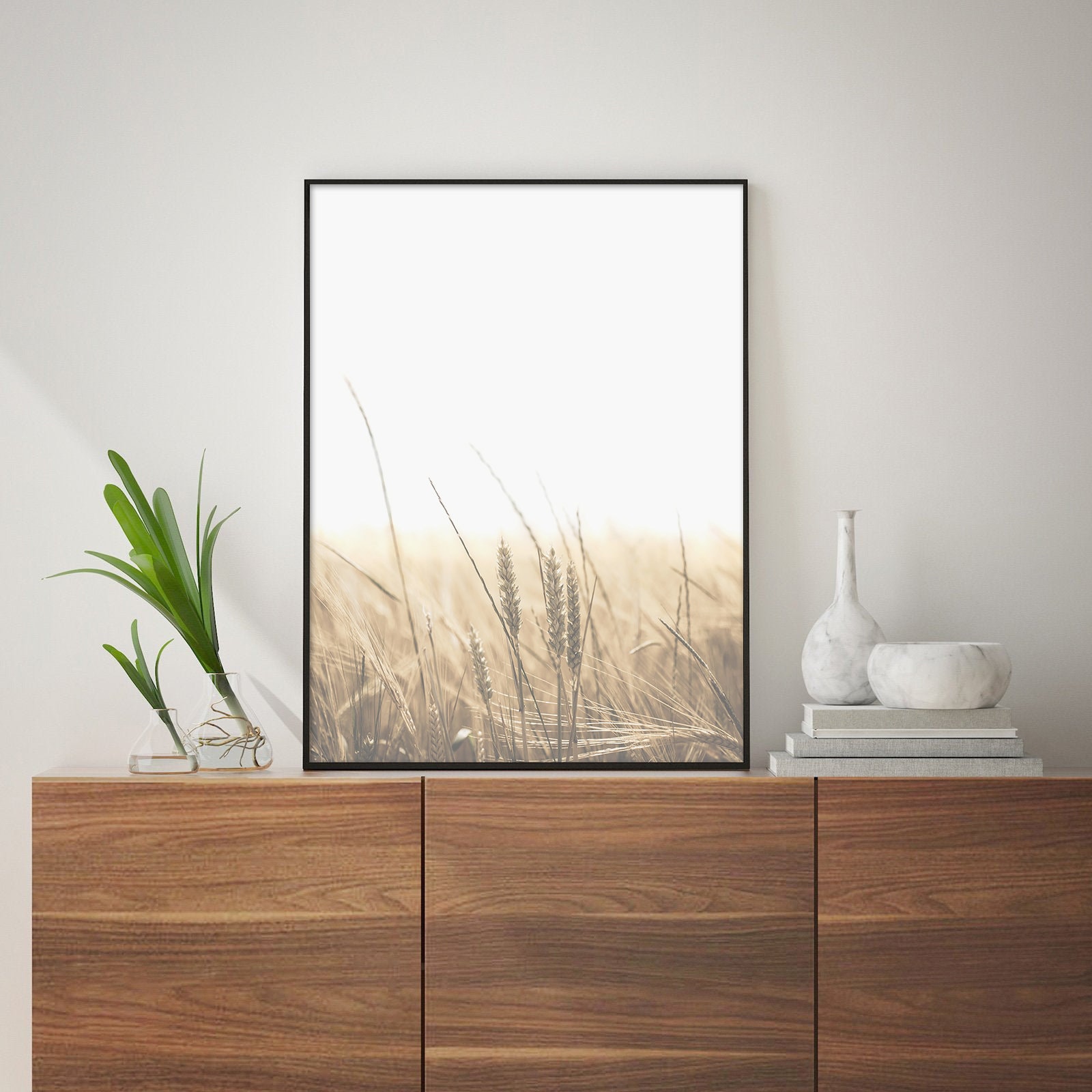 Wheat Grass Print Farm Wall Art Farmhouse Print Rustic Art | Etsy