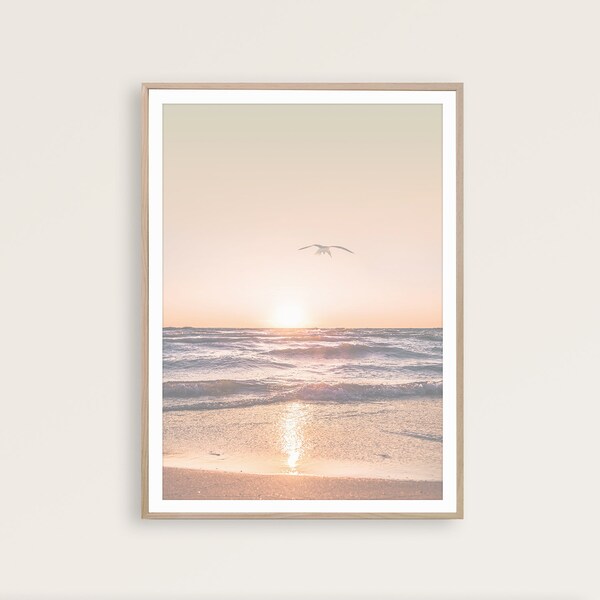 Ocean Print Art Sunset Print Beach Wall Art Coastal Print Beach Poster Surfing Print Beach Photography Surf Art Beach Printable Ocean Photo