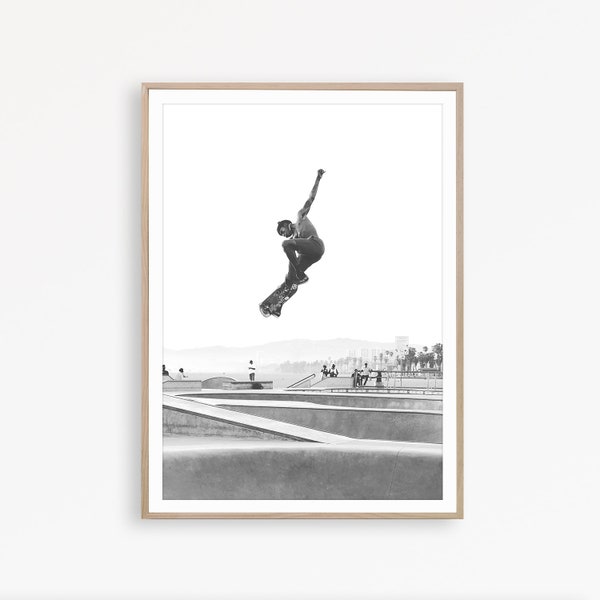 Skateboard Print Venice Beach Photo Skate Board Art California Wall Art Boys Dorm Room Decor Skateboard Art Skateboarding Poster Dorm Print