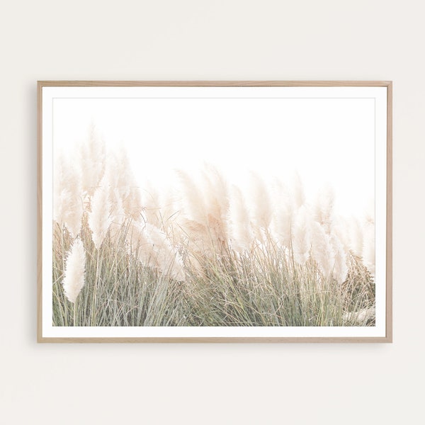 Farmhouse Printable Boho Wall Art Pampas Grass Print Rustic Wall Decor Neutral Wall Art Farmhouse Poster Bohemian Decor Bedroom Printable