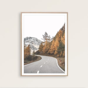 Landschaft Druck Neutral Dekor Berg Wand Kunst Wald Druck Kiefer Baum Wand Kunst Herbst Druck Herbst Dekor Erde Ton Wand Kunst Natur Poster