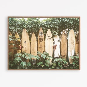 Surfboard Print Hawaii Decor Surf Poster Surf board Wall Decor Hawaii Art Tropical Printable Art Beach Wall Art Surfing Print Surf Art