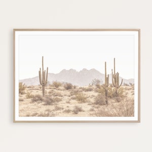 Wüste Druck Schlafzimmer Boho Dekor Boho Wandkunst Southwestern Dekor Landschaft Arizona Poster Kaktus Kunst Südwesten Dekor Horizontale Wandkunst