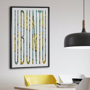 Ubuntu African Fabric Typography Print