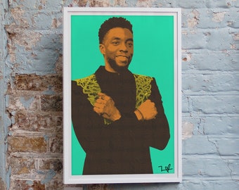Chadwick Boseman Pop Art