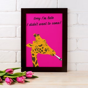 Cheeky Giraffe Print - Add custom text