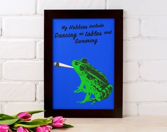 Cheeky Frog Print - Add your own quote