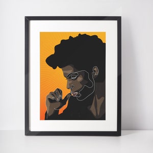 Prince Silhouette, Line drawing poster