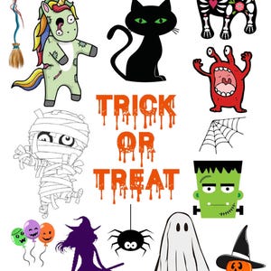 Spooky Halloween A5 Temporary Tattoo Sheet