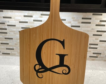 Made to Order: Personalized Bamboo Pizza Peel w/ Epoxy or Laser Burned Logo