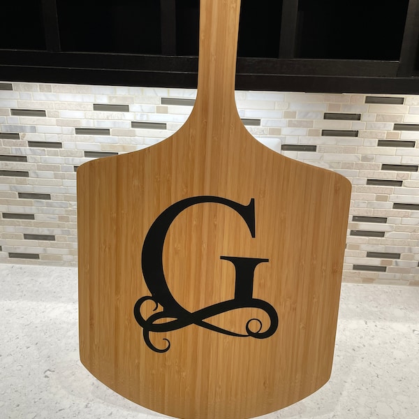 Made to Order: Personalized Bamboo Pizza Peel w/ Epoxy or Laser Burned Logo