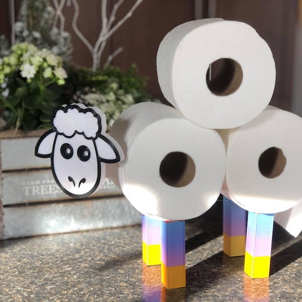 Modèle de support de papier toilette de mouton