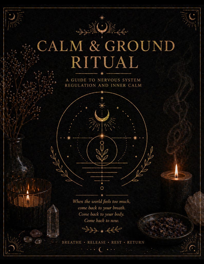 Calm Ground Ritual Guide | Nervous System Reset, Anxiety Relief (PDF ...