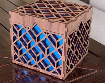 Pliki wycinane laserowo w stylu Art Deco Box. SVG, AI, PDF, plik glowforge, szablon, wzór