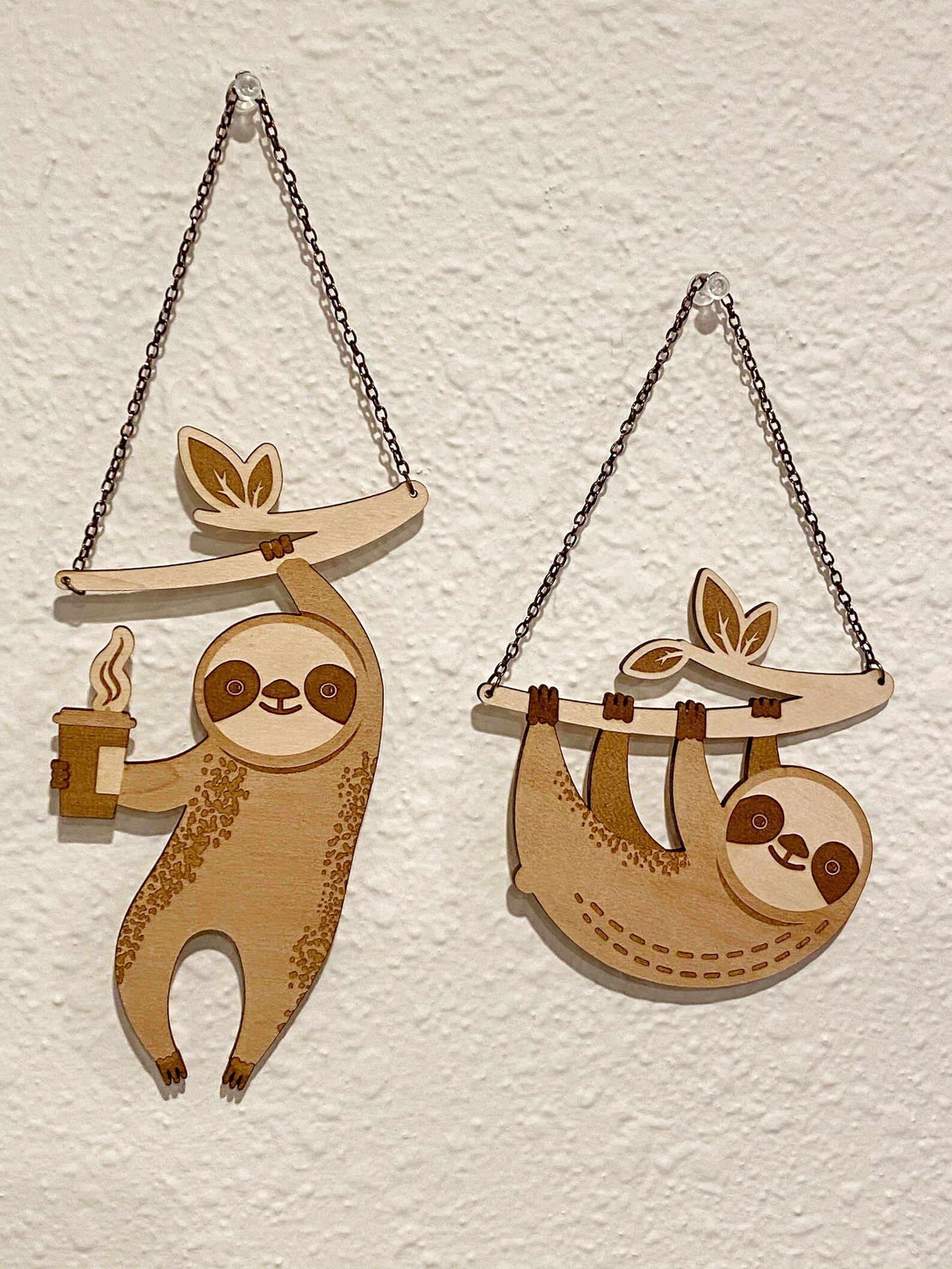 Sloth Laser Cut Files: Hanging Sloth SVG, AI, PDF Template - Etsy