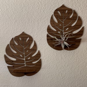 Tropical Monstera Leaf Shelf Laser cut files. SVG, AI, PDF, glowforge file, laser cut template, laser svg, laser pattern