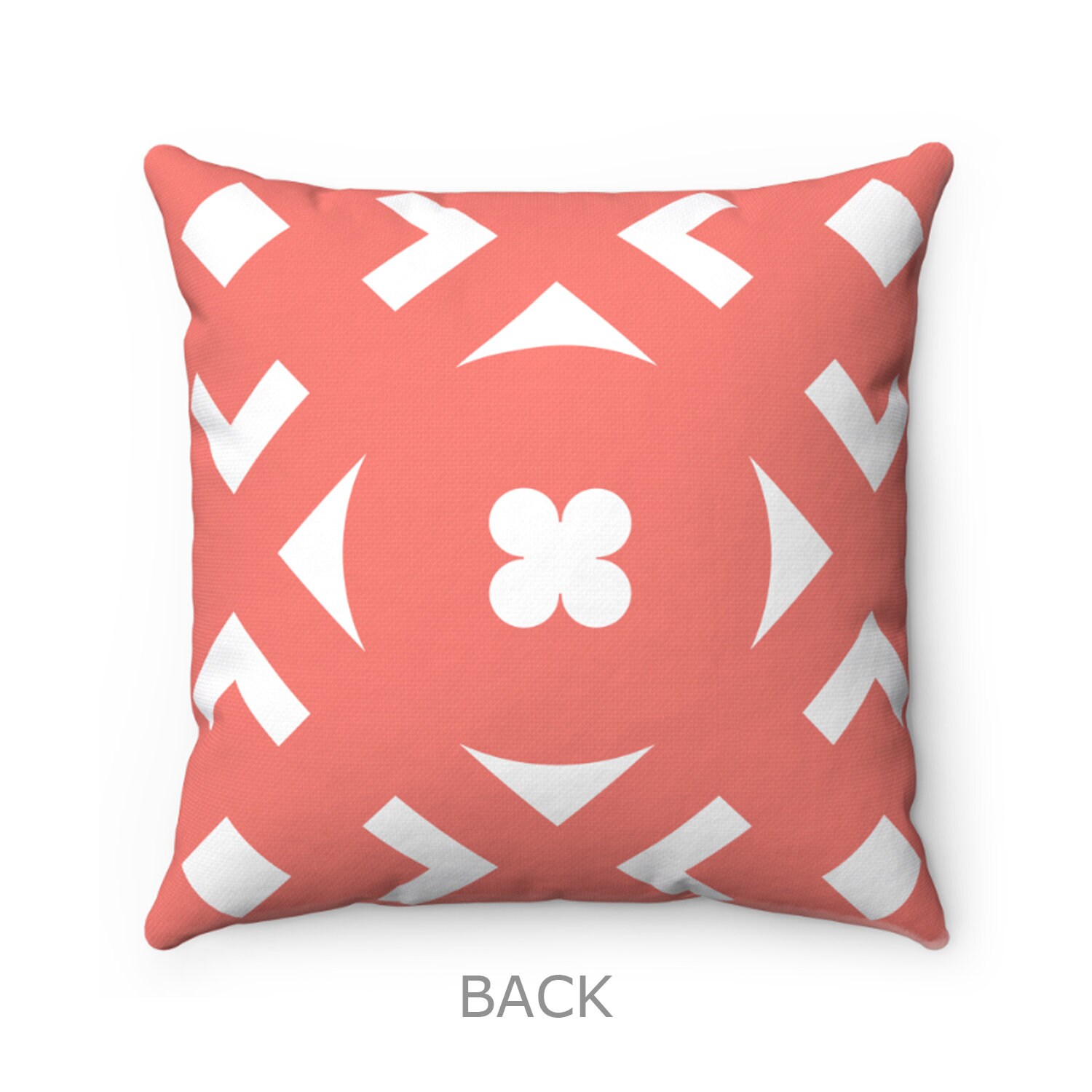 Throw cushion Pillow 4 sizes Coral Peach Pink Modern Home Etsy