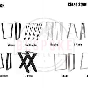 Outdoor Reclaimed Dining Table & Bench Garden Table 3 Chunky Solid Wood Industrial Steel Frame Legs Choices of Legs Finish image 8