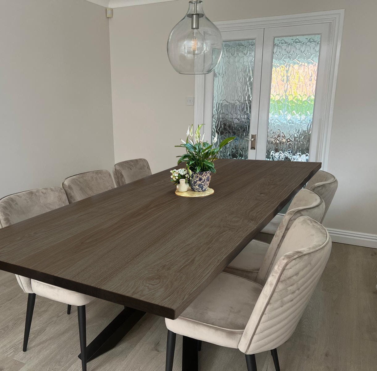 Premium Solid Oak Dining Table & Benches 40mm Thick Solid Etsy UK