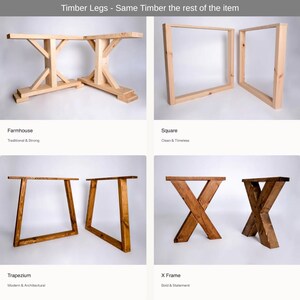 120cm Wide Chunky Solid Wood Dining Table, Thick Wooden Table UK, Large Dining Table, Handmade Furniture, Statement Table bild 6