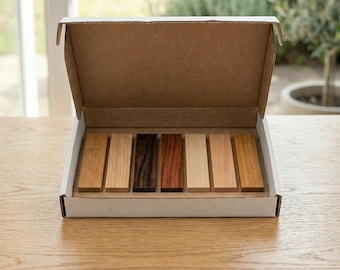 Wood Sample Pack, Timber Sample Kit UK, Wood Samples for Furniture, Oak Walnut Ash Samples, Handmade Furniture Samples