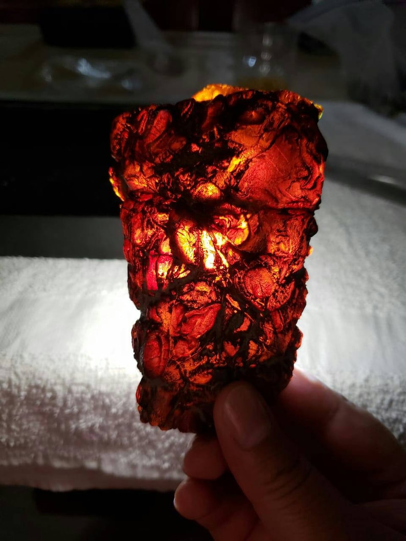 Natural green amber stone rew dominicano Etsy