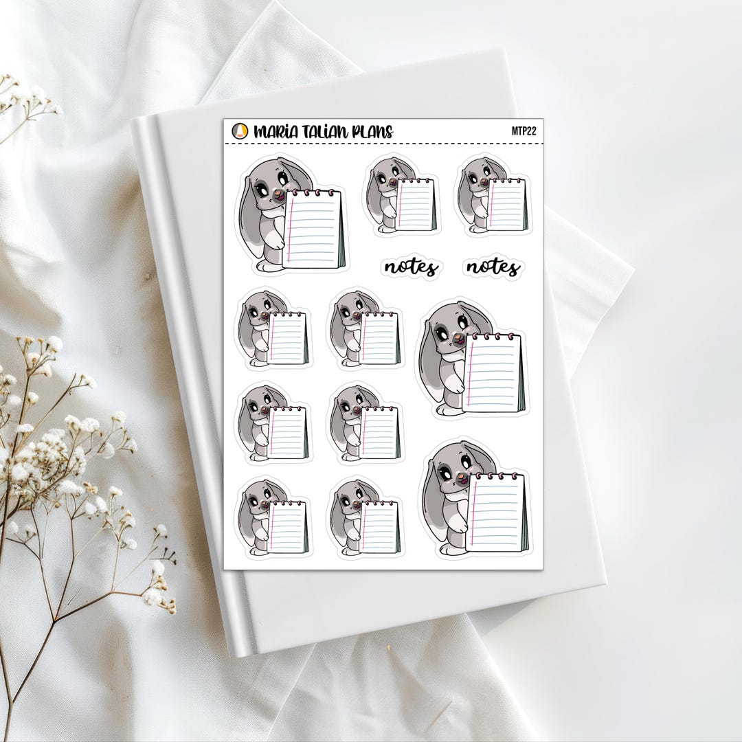 Notepad | Vinyl Character Sticker Sheet - Etsy