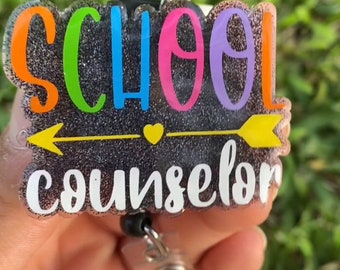 School Counselor Lanyard, School Counselor Badge Reel, Middle School Counselor And High School Counselor Badge, Elementary Counselor Badge