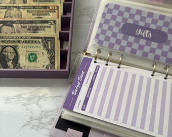 Custom A6 Cash Envelope Insert: Checkered Budgeting Placeholders
