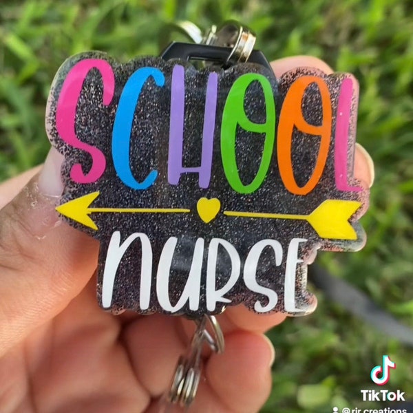 School Nurse Lanyard, School Nurse Badge Reel, Middle School Nurse And High School Nurse Badge, Elementary Nurse Badge