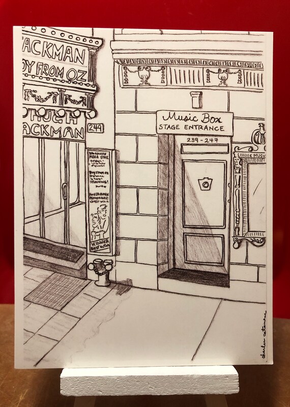 The Music Box Theatre Stage Door On Broadway Postcards 12 Per Etsy
