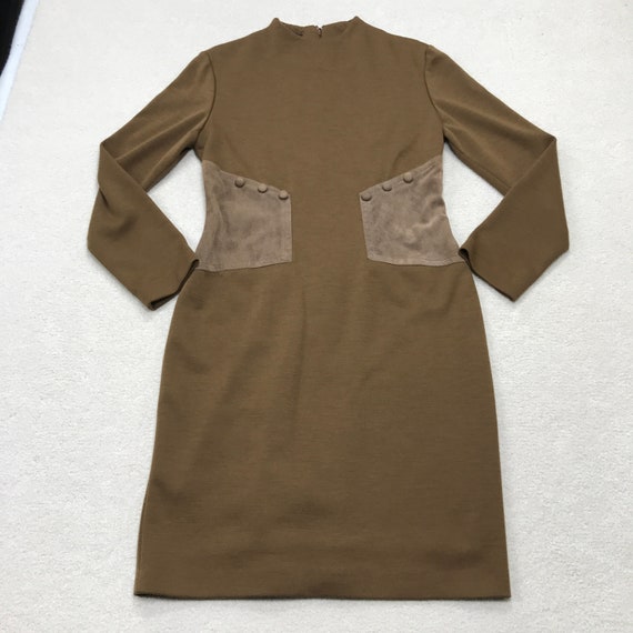 Vintage Dress Womens 10 Brown Gillian Wool Pig Su… - image 1